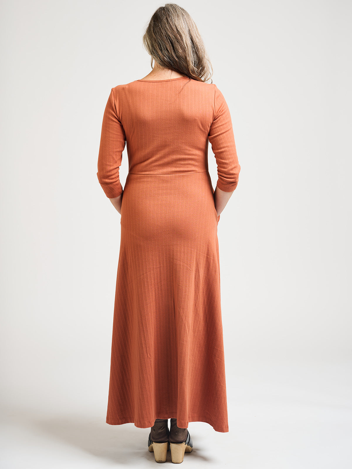Mumbai Maxi Dress  - Sandstone Rib Knit - Image 4