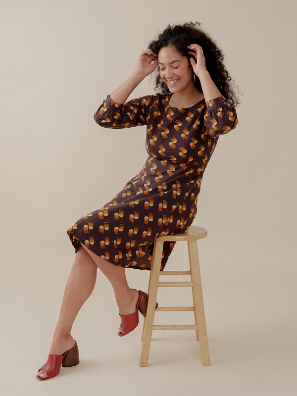 Marseille Long Sleeve Dress - Desert Shapes - Image 2