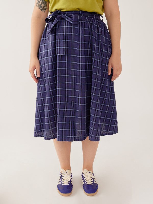 Laci Skirt - Indigo Plaid - Image 2