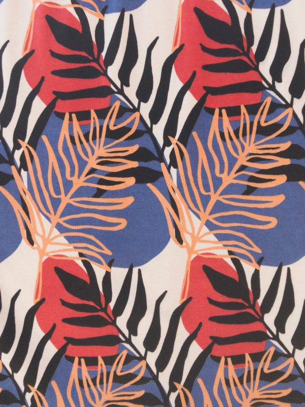 Montrose Tie Dress - Layered Palms Peach - Image 7