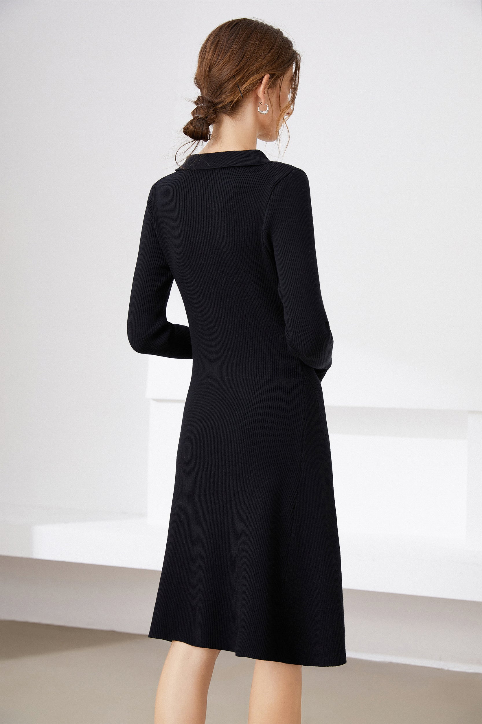 Shell Button Fit-and-Flare Dress - Image 9