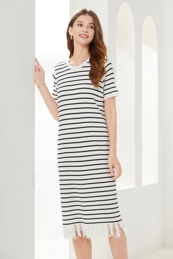 Breton Striped Fringe Dress - Image 2