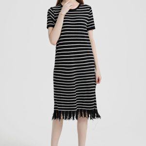 Breton Striped Fringe Dress - Image 8