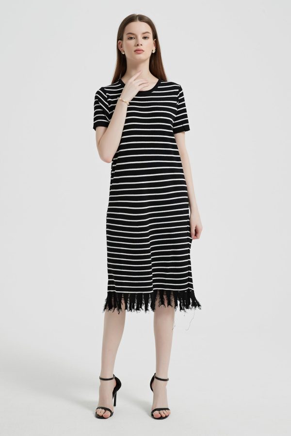 Breton Striped Fringe Dress - Image 8