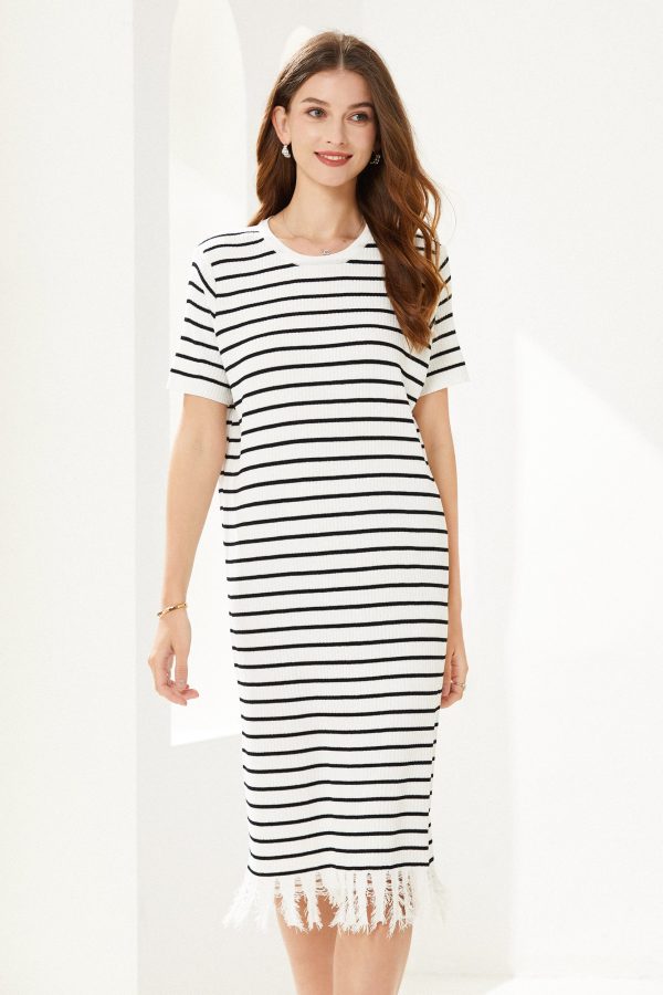 Breton Striped Fringe Dress