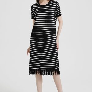 Breton Striped Fringe Dress - Image 7