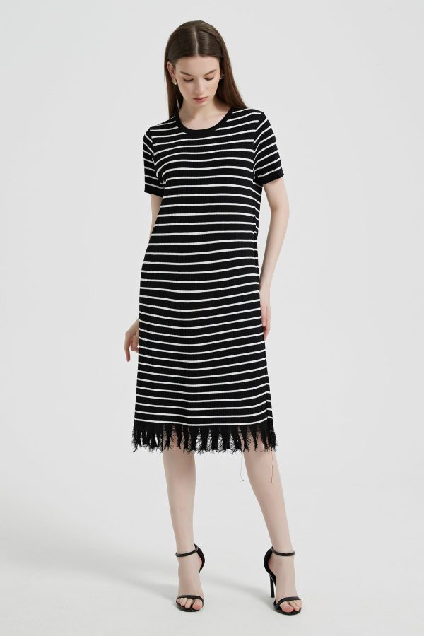 Breton Striped Fringe Dress - Image 7