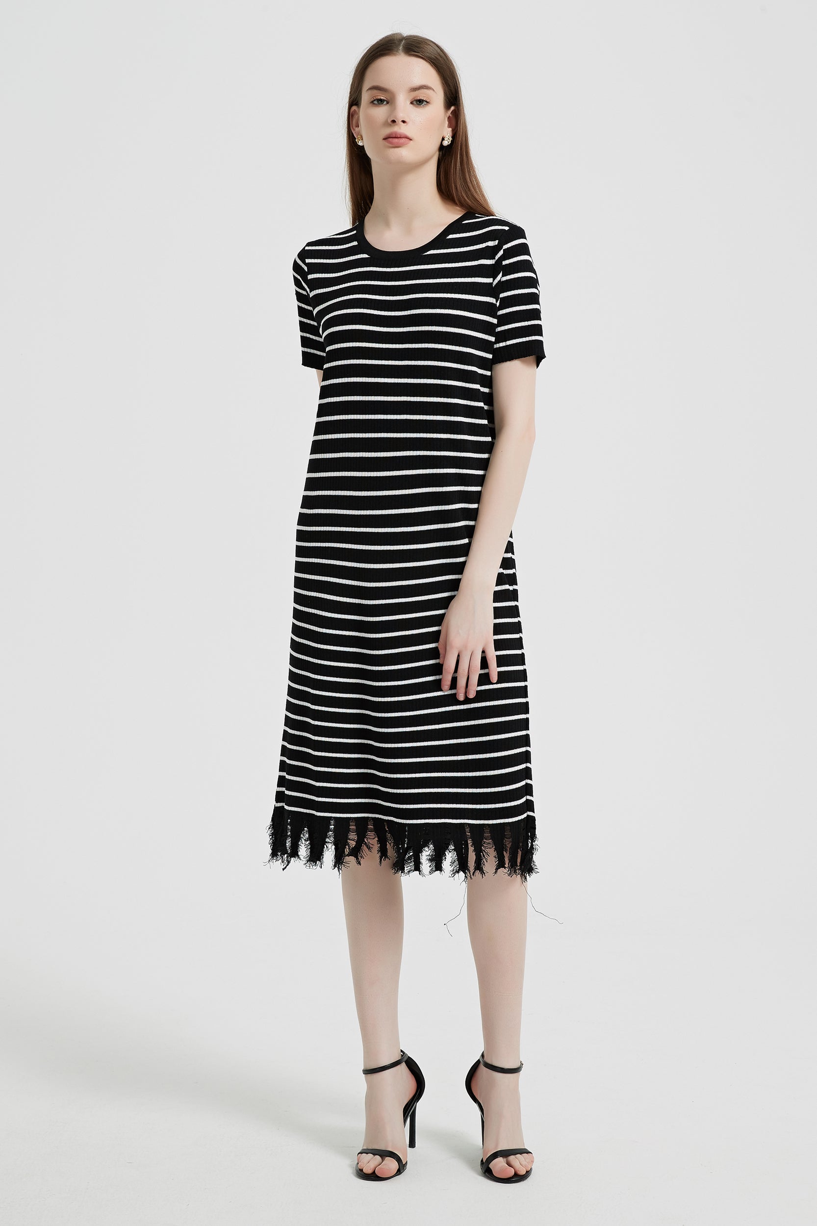 Breton Striped Fringe Dress - Image 9
