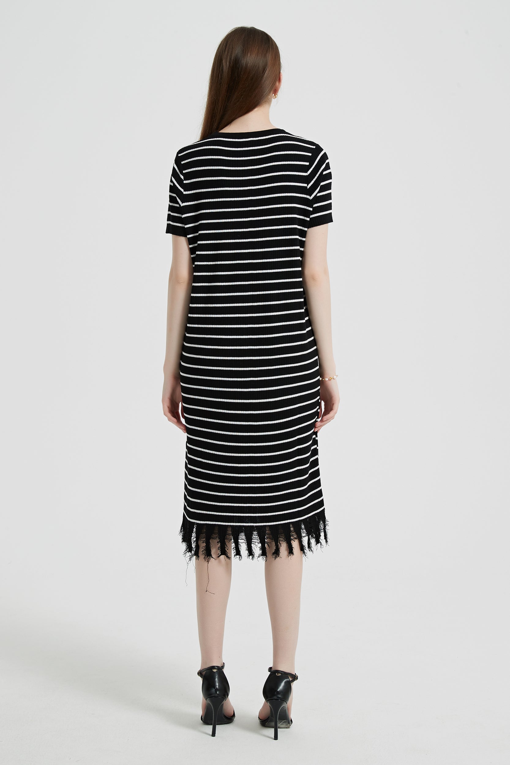Breton Striped Fringe Dress - Image 10