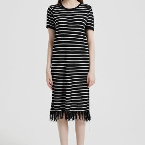 Breton Striped Fringe Dress - Image 11