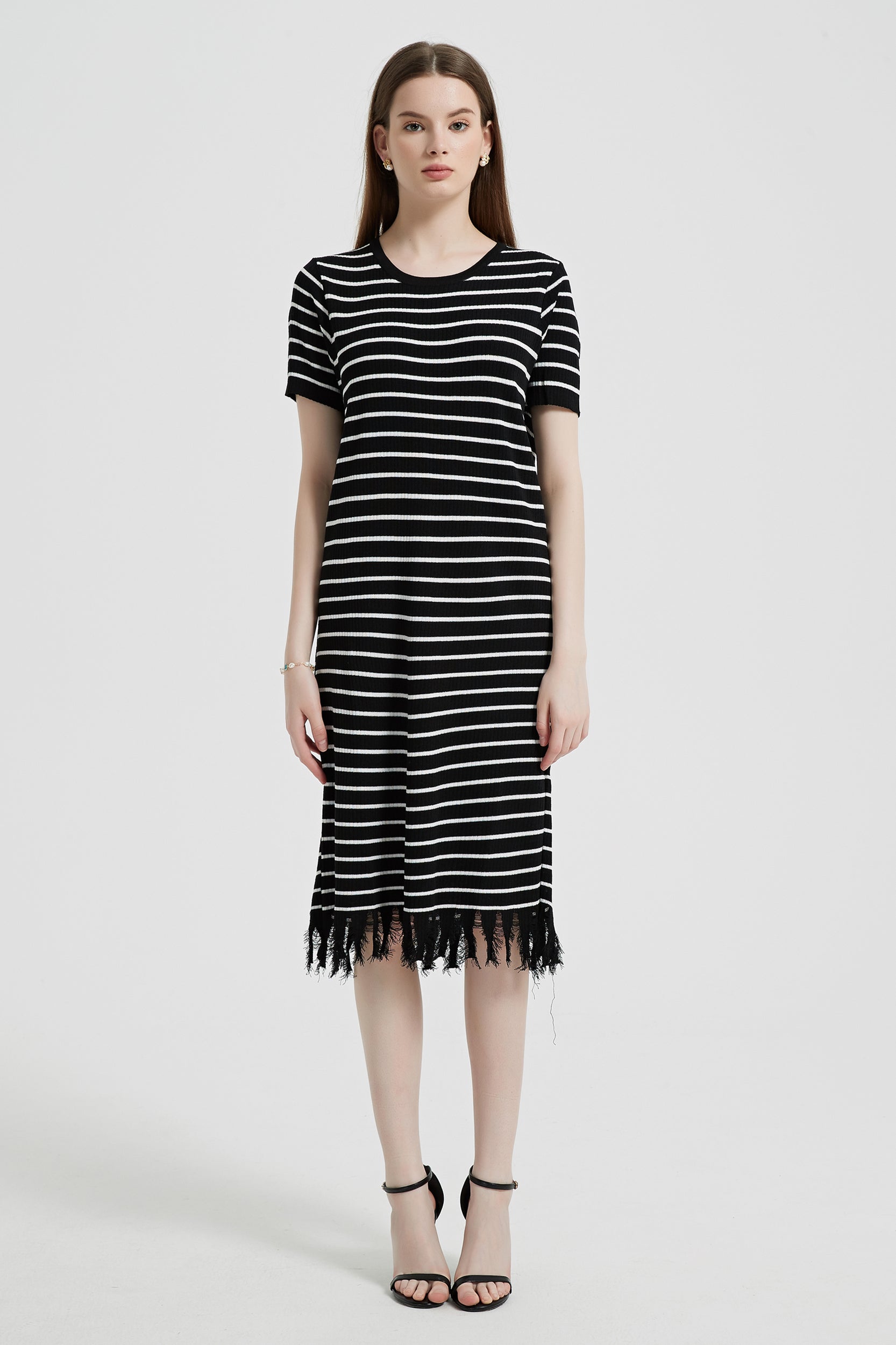 Breton Striped Fringe Dress - Image 11