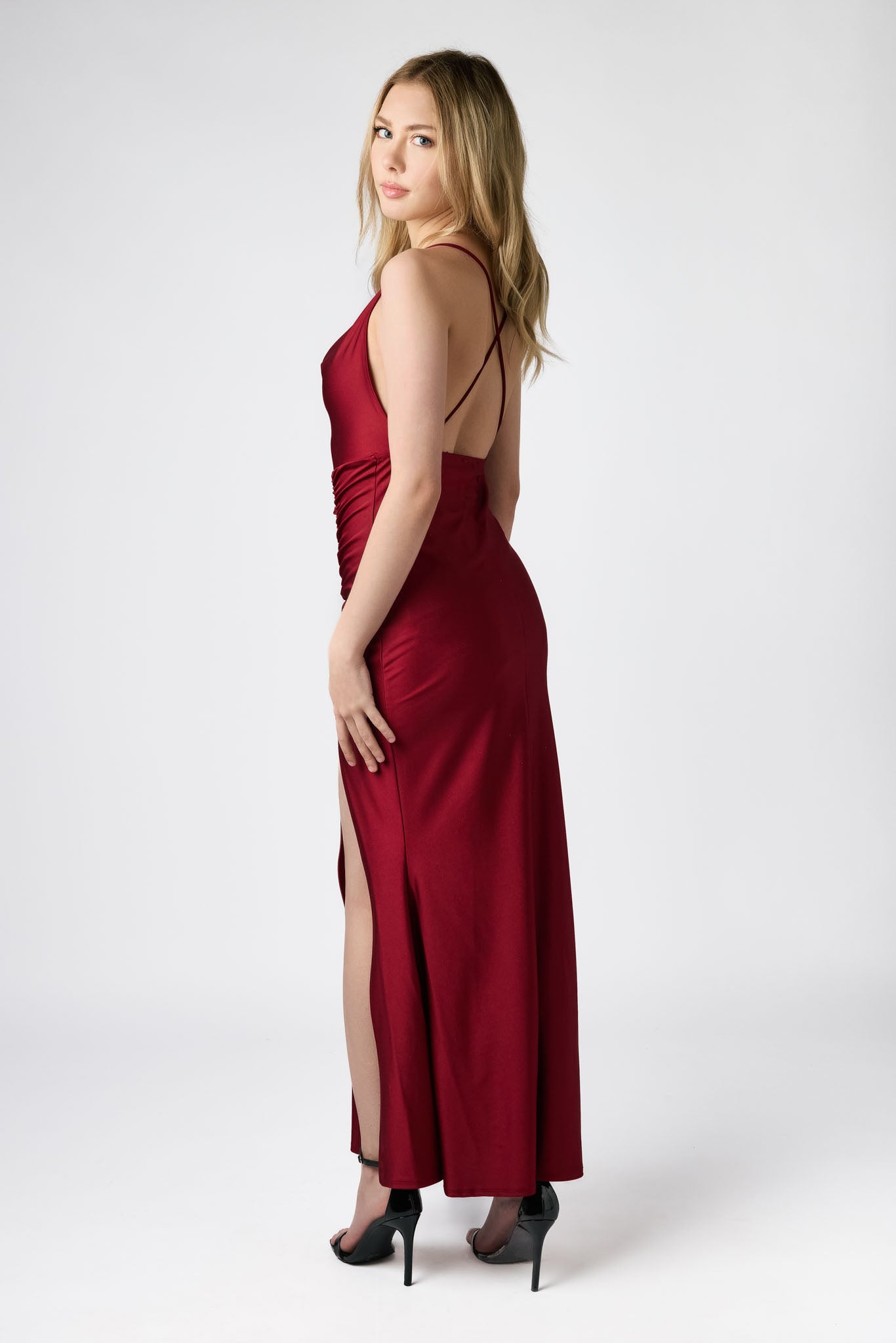 Drape Neck Starlet Dress - Image 6