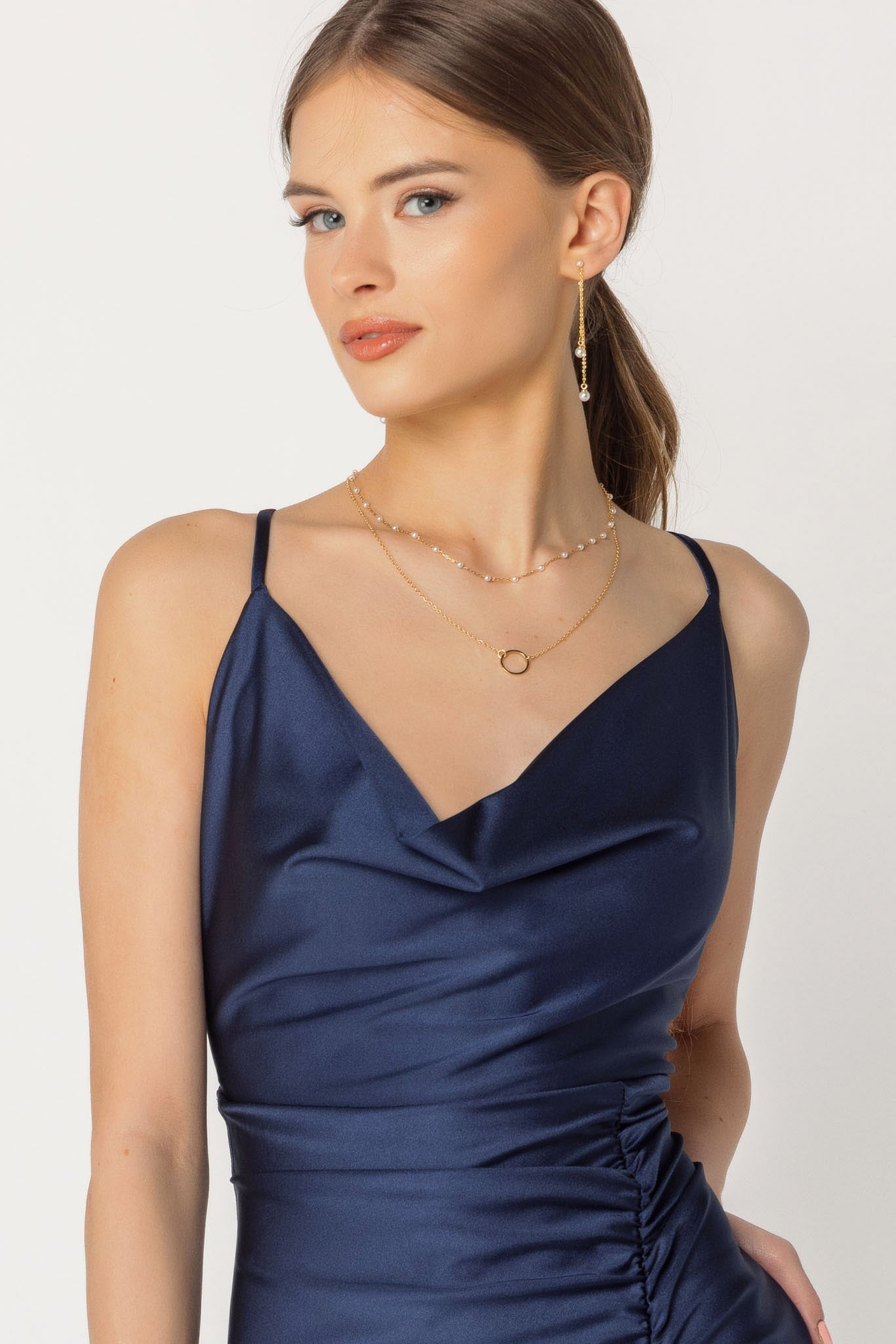 Drape Neck Starlet Dress - Image 3